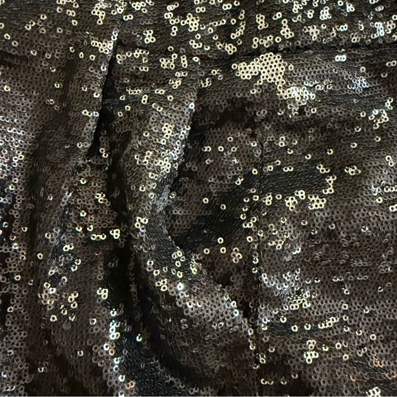 J. Crew Mini Iridescent Black Silver Sequin Skirt Size 0 - Picture 3 of 9